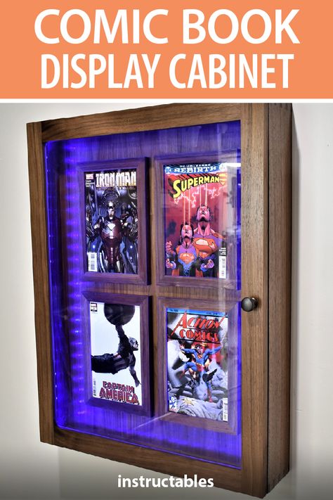 Diy Comic Book Display, Comic Book Display Ideas, Comic Book Wall Display, Comic Book Rooms, Enchanted Library, Comic Display, Custom Comic Book, Comic Book Display, Comic Pics