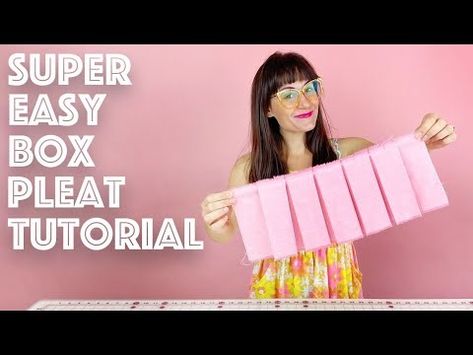 how to make box pleats - Google Search How To Do Box Pleats, How To Sew Box Pleats, Box Pleat Top, Pleated Skirt Tutorial, Box Pleated Dress, Make Box, Pleated Skirt Pattern, Stitch Box, Skirt Ideas