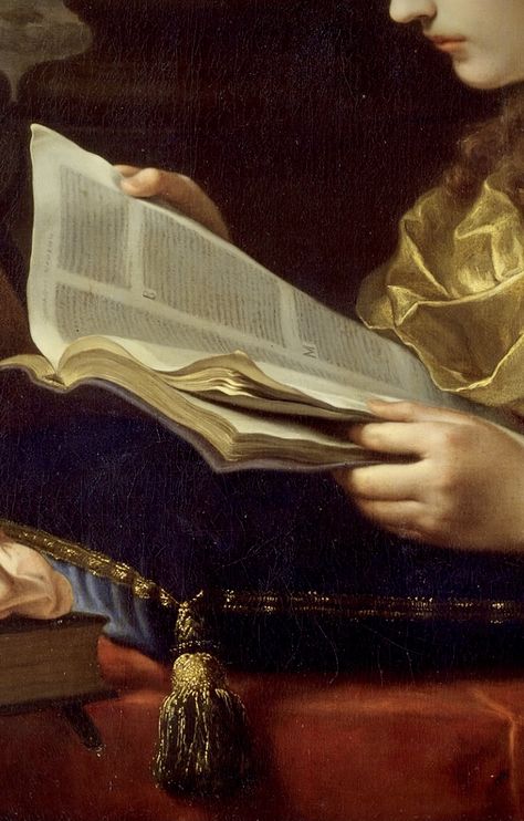 Detail from Portrait of Saint Catherine of Alexandria by Onorio Marinari, c. 1670. Saint Catherine Of Alexandria, Catherine Of Alexandria, Saint Catherine, St Catherine, Catholic Art, The Borrowers, Fashion Art, Book Art, Art