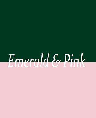 Emerald Green And Pink Color Palette, Emerald Palette, Emerald Green And Pink, Color Palette Pink, Peach And Green, Pink Themes, Creative Colour, Green Copper, Pink Room