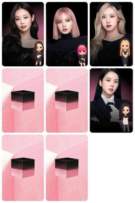 Card Blackpink, Blackpink Photocards, Photo Cards Diy, Kpop Cards, Photocards Kpop, Pc Template, Blackpink Square Up, Kpop Photocards, Pop Stickers