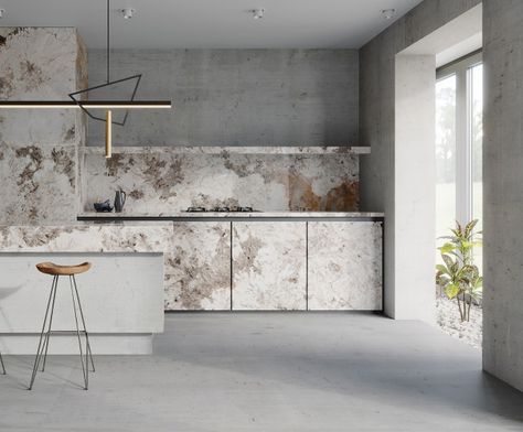 Countertop Slabs, Italian Home, Exposed Concrete, Ceramic Floor, Marble Effect, Floor And Wall Tile, Floor Decor, Tile Design, Porcelain Tile