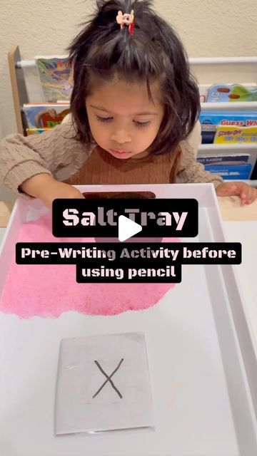 Salt Activities, Prewriting Activities Preschool, Prewriting Activities, Prewriting Skills, Pre Writing Activities, Sense Of Touch, Sensory Stimulation, Sensory Development, Shapes And Patterns