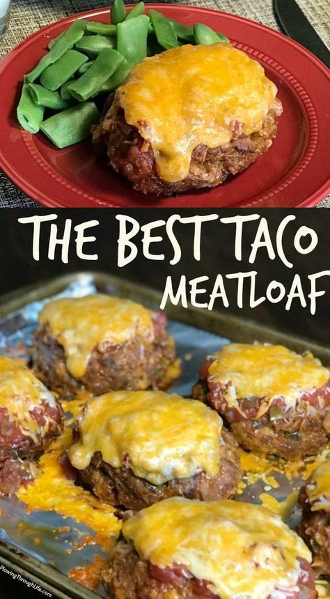 Best Taco Meatloaf by Plowing Through Life Taco Meatloaf, Easy Meatloaf, Meatloaf Recipe, Diet Vegetarian, Beef Recipes Easy, Beef Recipes For Dinner, Beef Dinner, Beef Dishes, Easy Food To Make