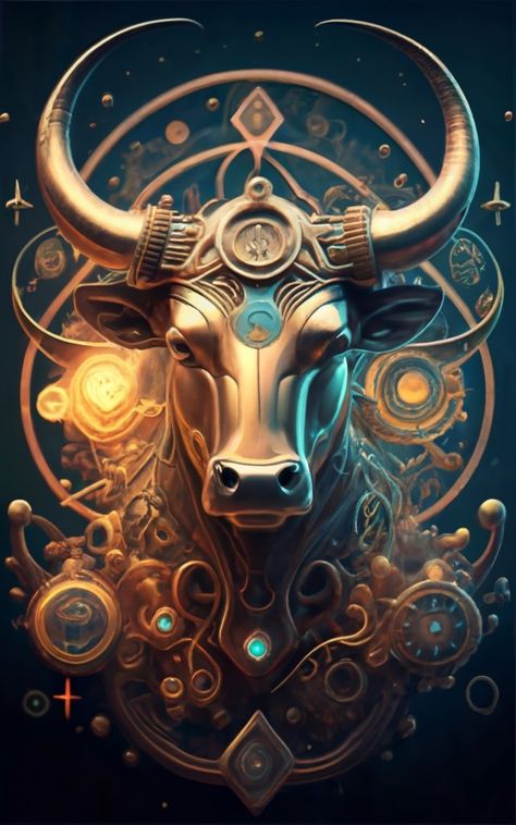 Taurus Pictures, Taurus Wallpaper, Taurus Art, Horoscope Taurus, Zodiac Art, Buddha Art, Animal Planet, Galaxy Wallpaper, Ox