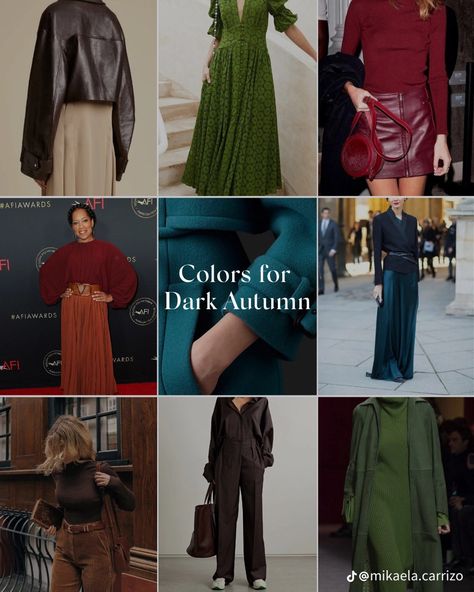 Deep Autumn Palette, Autumn Color Palette Fashion, Deep Autumn Color Palette, Deep Winter Colors, True Autumn, On The Spectrum, Color Combinations For Clothes, Classic Style Outfits, Deep Autumn