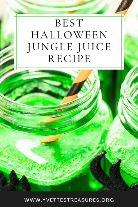 Halloween jungle juice recipe ideas Purple Jungle Juice Recipe, Trashcan Punch Jungle Juice, Vodka Jungle Juice, Spooky Juice For Kids, Spooky Jungle Juice, Party Juice Recipe Alcoholic, Beetle Juice Drink, Halloween Jungle Juice Recipe Alcoholic, Green Halloween Drinks Alcohol