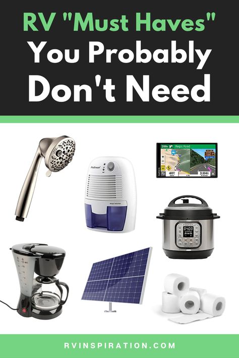 Why you may not actually need these items commonly seen on lists of RV Must Haves | RVinspiration.com #RVaccessories #RVmusthaves Rv Must Haves, Rv Toilet Paper, Rv Mods, Rv Lighting, Rv Dreams, Camper Organization, Rv Kitchen, Diy Rv, Buying An Rv