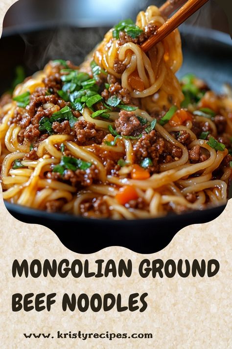 If you’re craving a simple, satisfying dinner, this Mongolian Ground Beef Noodles recipe delivers just that. The ground beef is simmered in a flavorful sauce with soy sauce, hoisin, and garlic, then paired with linguine for a perfect balance of sweet, savory, and spicy flavors. #mongolianbeef #asianfood #dinner #foodstagram #beef #mongolianbbq Ground Beef Soy Sauce Recipes, Magnolias Beef Recipe, Mongolian Beef Sauce Recipe, Spicy Beef Noodles, Grown Beef Recipes, Magnolia Beef Recipes, Fancy Ground Beef Recipes, Beef Noodle Recipes, Dinner Recipes With Ground Turkey