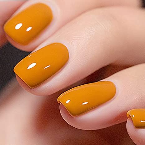 Amazon.com : Vishine Gel Nail Polish 15ml, Fall Autumn Yellow Color Soak Off UV LED Long-Lasting Nail Gel Polish Nail Art Home DIY Manicure Nail Salon Varnish #924 : Beauty & Personal Care Yellow Nail, Gel Polish Nail Art, Fall Gel Nails, Cute Nails For Fall, Her Nails, Long Lasting Nails, Fall Nail Art, Fall Nail Colors, Yellow Nails