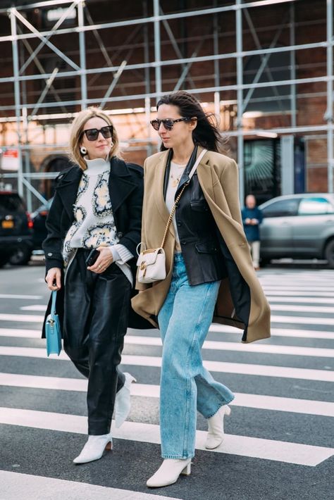 2020 Street Style Trend: White Boots White Boots Street Style, 2020 Street Style, 2000s Fashion Trends, Popsugar Fashion, Street Style Trends, Celebrity Street Style, White Boots, New Fashion Trends, Fashion Week Street Style