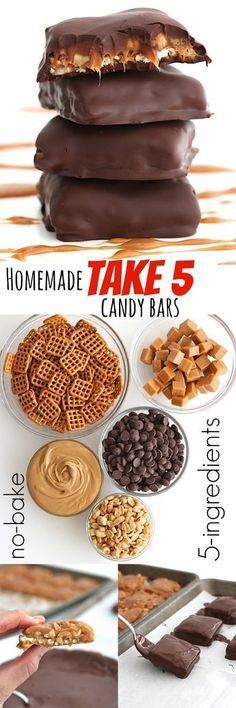 Take 5 Candy Bar, Gluten Free Pretzels, Coconut Dessert, Brownie Desserts, Low Carb Dessert, Oreo Dessert, Homemade Candies, Candy Bars, Yummy Sweets