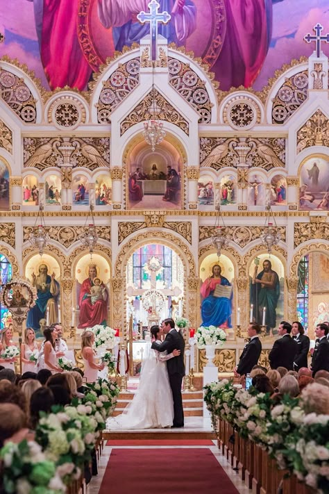 Orthodox Cathedral, College Sweethearts, Orthodox Wedding, Church Wedding Decorations, Vogue Wedding, Catholic Wedding, Greek Wedding, Greece Wedding, Greek Orthodox