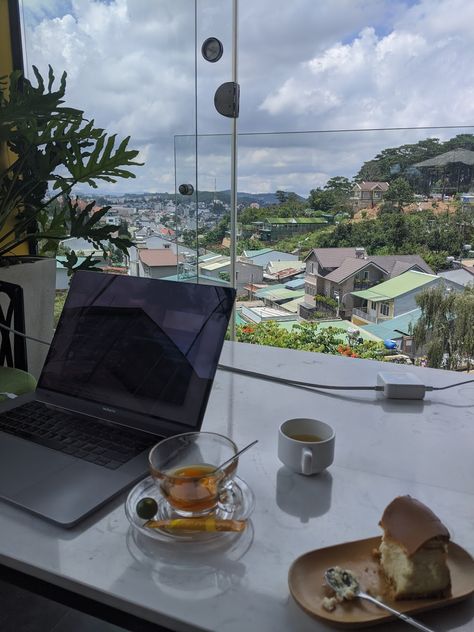 Working out from a café with a view in Dalat Vietnam #coworking #digitalnomad #remotework #ttot #travel #digitalnomads #entrepreneur #blogging #travelwithkids https://bit.ly/2D1uY7W Manifesting 2024, Dalat Vietnam, Best Airplane, Dream Reality, Jobs In Art, Digital Nomad Lifestyle, Tech Job, Digital Lifestyle, Work Abroad