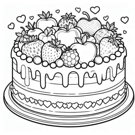 Hur Man Ritar Blommor, Kids Colouring Printables, Hello Kitty Colouring Pages, Food Coloring Pages, Hello Kitty Coloring, Detailed Coloring Pages, Adult Colouring Pages, Free Adult Coloring Pages, Colouring Printables