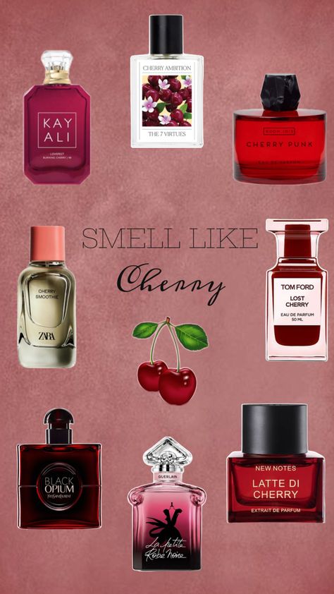 Cherry Perfumes Cherry Smoothie, Pink Lifestyle, Fragrances Perfume Woman, Vanilla Perfume, Perfume Collection Fragrance, Perfume Scents, Perfume Lover, Best Perfume, Body Skin Care Routine