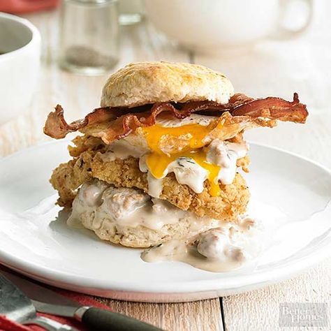 Breakfast Sandwiches Healthy Make Ahead Breakfast, Best Brunch Recipes, Breakfast Sandwich Recipes, Breakfast Biscuits, Homemade Gravy, Breakfast Sandwiches, Sausage Gravy, Make Ahead Breakfast, Savory Breakfast