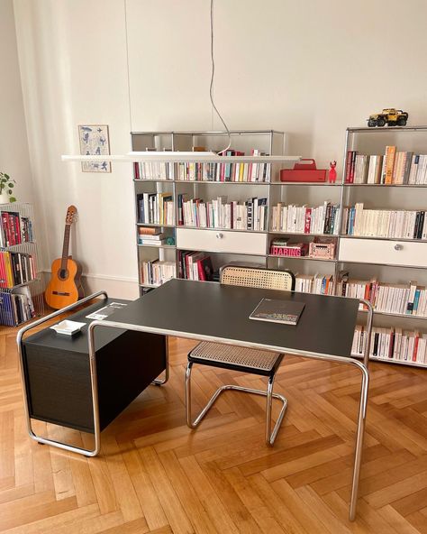 C. & C. | Some impressions of the home office before the weekend. . . #usmmodularfurniture #thonet #lecorbusier #interior #home #design… | Instagram Bauhaus Office Interior, Bauhaus Office, Bauhaus Interior Design, Bauhaus Interior, Office Idea, Interior Home Design, Study Area, Study Areas, Interior Home