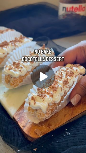 Finger Lady Dessert, No Bake Lady Finger Desserts, Desserts With Nutella Easy, Finger Biscuit Dessert, Lady Finger Desserts Simple, What To Do With Lady Fingers, Lady Fingers Recipe Desserts, Lady Finger Desserts, Easy Make Ahead Desserts