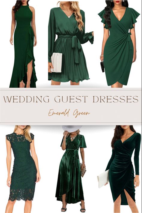 Emerald green wedding guest dress Wedding Guest Outfit Emerald Green, Wedding Guest Green Outfit, Guest Dresses Emerald, November Wedding Guest Dress Emerald Green, Forest Green Wedding Guest Dress, Emerald Green Dress For A Wedding Guest, Wedding Guest Dress Green Emeralds, Green Dress Wedding Guest Outfit, Green And Gold Wedding Guest Outfit