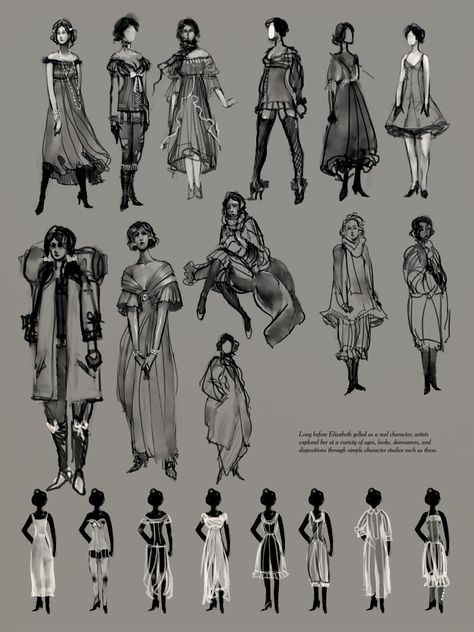 Bioshock Concept Art Character Design, Bioshock Infinite Concept Art, Bioshock Infinite Art, Bioshock Concept Art, Clothing Concept Art, Fontaine Oc, Steampunk Concept Art, Steampunk Concept, Bioshock Infinite Elizabeth