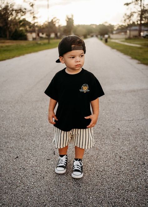 Playful patterns make every day a fashion parade. Baby Boys Outfit Ideas, Little Boy Style Outfits, Little Boy Summer Outfits, Boys Kids Outfit, Kid Outfits Boys, Cute Baby Outfits For Boys, Kid Boy Outfits, Boy Kids Outfits, Kids Boy Outfit