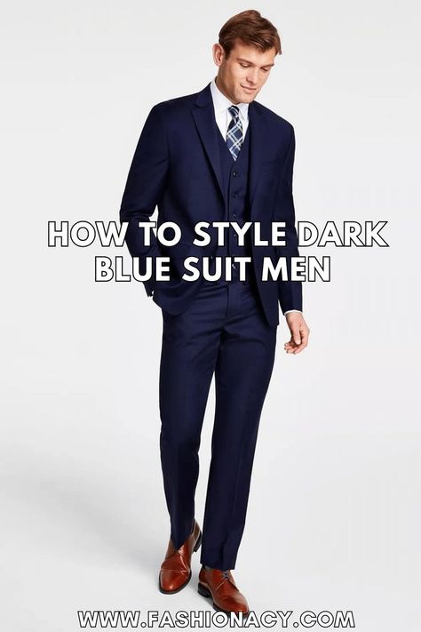 How to Style Dark Blue Suit Men Dark Blue Suit Men, Men Suits Style, Suits Style, Dark Blue Suit, Blue Suit Men, Suit Men, Style Dark, Men Style Tips, Blue Suit