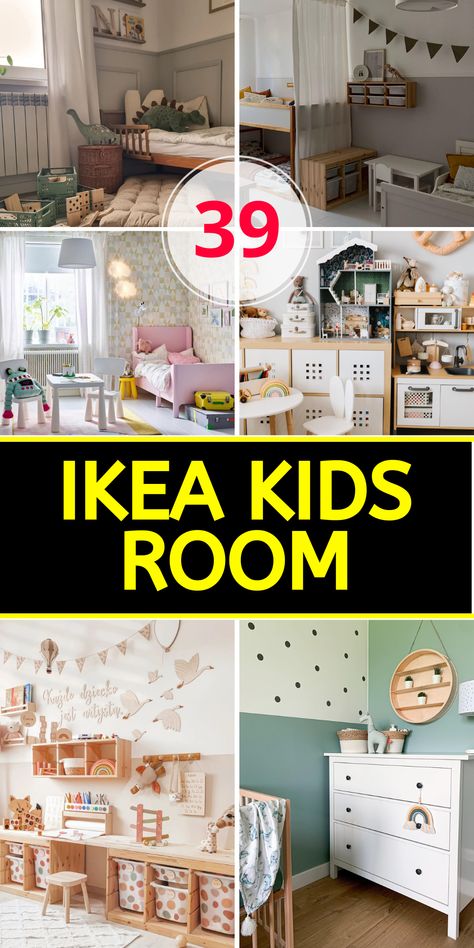 Transform Your Home with 39 IKEA Kids Room Design Inspirations - placeideal.com Kids Room Design Small Space, Ikea Toddler Room, Small Toddler Rooms, Kallax Kids Room, Ikea Kids Bedroom, Ikea House, Amazing Ikea Hacks, Trofast Ikea, Ikea Hack Kids