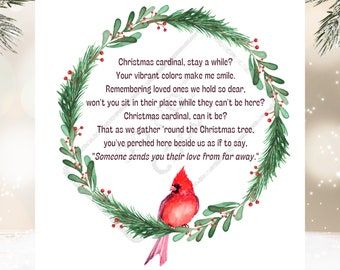 Christmas Without A Loved One, Eeyore Quotes, Cardinal Memorial, Christmas Craft Show, Winter Cardinal, Memorial Poems, Christmas Cardinals, Christmas Poems, Great Christmas Gifts