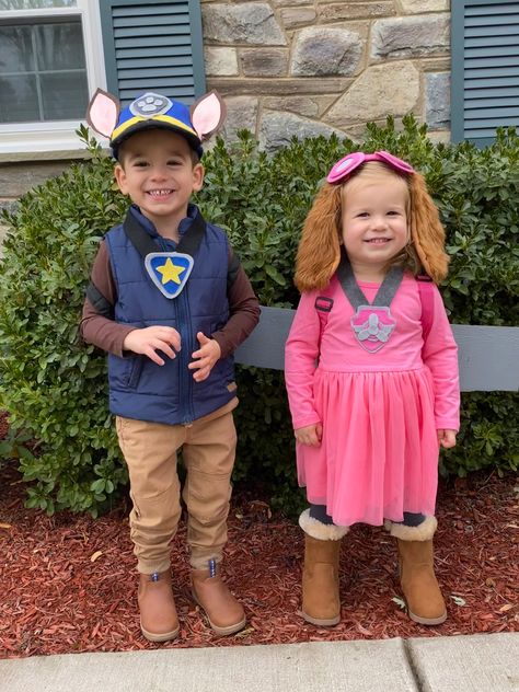 DIY PAW PATROL COSTUMES Sky Paw Patrol Costume, Paw Patrol Dress Up, Paw Patrol Kostüm, Chase Paw Patrol Costume, Skye Paw Patrol Costume, Paw Patrol Halloween Costume, Diy Paw Patrol, Paw Patrol Dress