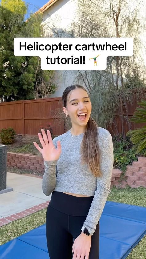 Instagram • Direct One Handed Cartwheel Tutorial, Helicopter Cartwheel Tutorial, Cartwheel Variations, How To Do A Helicopter Cartwheel, Helicopter Walkover, Helicopter Cartwheel, Cool Gymnastics Tricks, Gymnastics Tutorials, Gymnastic Moves