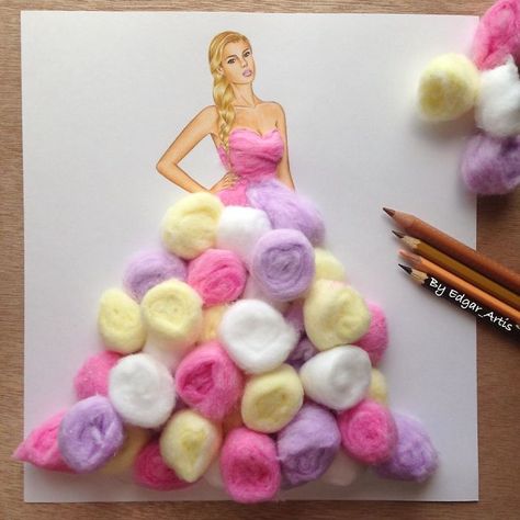 Armenian Fashion Illustrator Creates Stunning Dresses From Everyday Objects (10+ Pics) Fashion Illustration Dresses, Fashion Illustration Sketches, Illustration Fashion Design, Creative Artwork, Fashion Art Illustration, Fashion Design Drawings, Fashion Illustrator, Beginner Painting, Fashion Design Sketches