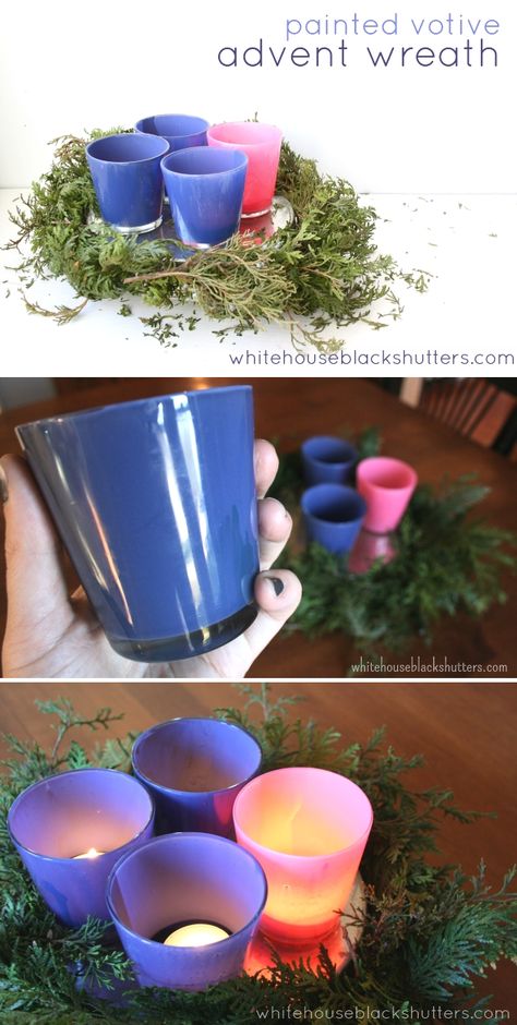 can't find purple and pink Advent candles? Make your own with this simple DIY! Advent Wreath Diy, Advent Wreaths, Advent Crafts, Advent Activities, Advent Season, Advent Candles, Advent Wreath, Pink Candles, Winter Diy