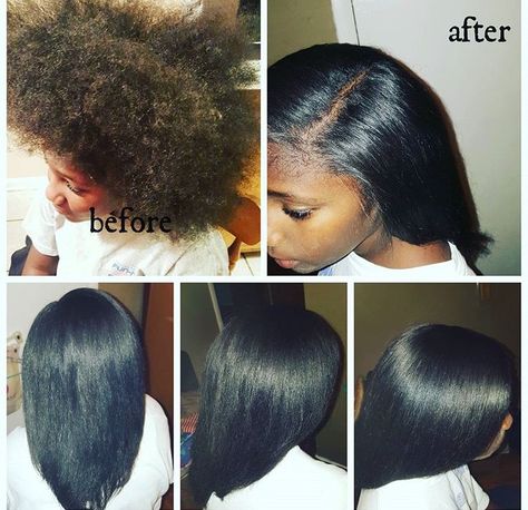 THERMAL RELAXING: HOTTEST NEW STRAIGHTENING TECHNIQUE OR GLORIFIED HEAT DAMAGE? | Curly Nikki | Natural Hair Care Straightening Hair Tips, Straightened Natural Hair, Straighten Natural Hair, Natural Hair Silk Press, Flat Iron Natural Hair, Mixed Kids Hairstyles, Curly Nikki, Straightening Curly Hair, Straightening Natural Hair