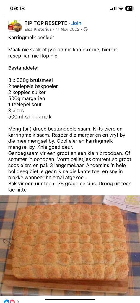 Anys Beskuit Resep, Karringmelk Beskuit, Choc Pie, Afrikaans Recipes, Beskuit Resepte, Homemade Ice Cream Recipes Machine, Rusk Recipe, Breakfast Bars Healthy, Ice Cream Recipes Machine