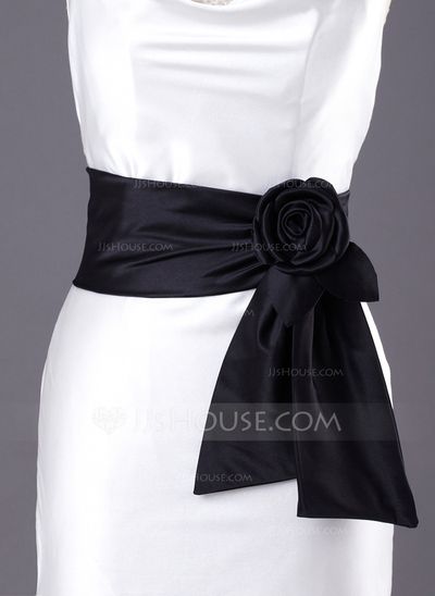 [US$ 29.99] Simple Satin Sash With Flower (015033823) Simple Quinceanera Dresses, Diy Belt For Dresses, Mini Frock, Simple Satin, Wedding Dress Sash, Satin Sash, Dress Sash, Scarf Women Fashion, Beautiful Belts