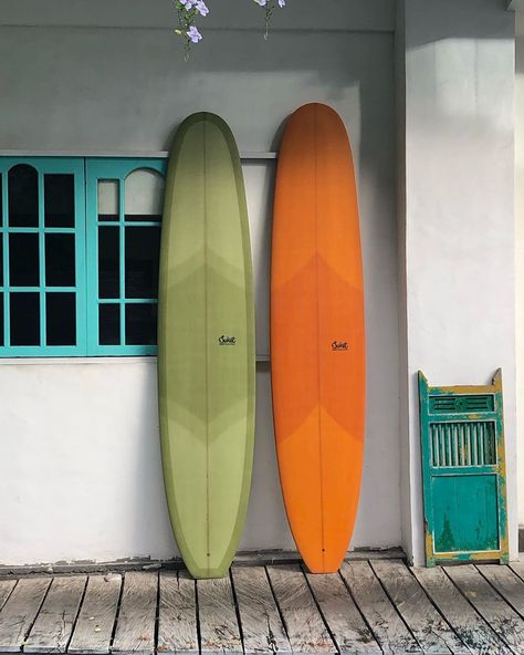 Fun Restaurant, Small Beach Town, Longboard Surfboard, Life Mood Board, Longboard Design, Custom Surfboards, Surf And Skate, Canggu Bali, Long Board