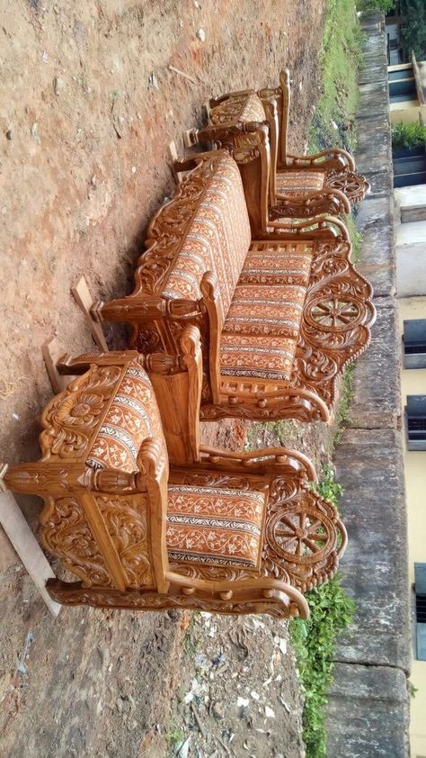 Sofa Design Wooden Indian, Farnichar Design Sofa, Diwan Cot Designs, Wooden Sofa Set Designs Indian, Wood Sofa Set Designs, Sofa Design Living Rooms, Sofa Couch Design, Wooden Dining Table Designs, Box Bed Design