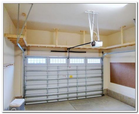 Garage Shelving Plans, Diy Overhead Garage Storage, Garage Storage Plans, Garage Ceiling Storage, Garage Storage Inspiration, Garage Storage Ideas, Overhead Garage Storage, Overhead Garage, Garage Storage Shelves