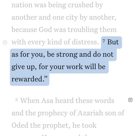 Daily Bible Verse 07/08/24 💙 • • ‭2 Chronicles 15:7 NIV‬ [7] But as for you, be strong and do not give up, for your work will be rewarded.” • • @faithfully_with_you • • #biblequotes #bibleverses #bible #biblescripture #bibleverse #dailybibleverse #dailyquote #digitalart #nivbibleverse #nivbibletranslation #christianartist #christiandigitalart #christianity #christiancreator #catholicism #christiandigitalartwork #christian #christianart #catholic #christianpost #christianposts #christianreel... 2 Chronicles 15 7, Niv Bible, Christian Post, Christian Artists, Daily Bible Verse, Daily Bible, Sweet Words, Daily Bread, Be Strong