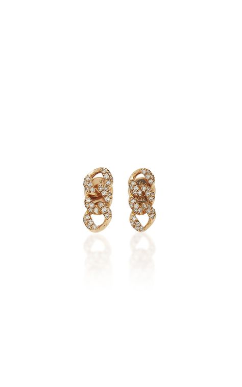 Shay 18K Rose Gold Diamond Earrings Rose Gold Diamond Earrings, Link Earrings, Fall Winter 2024, Gold Diamond Earrings, Winter 2024, Rose Gold Diamonds, 2024 Collection, Global Fashion, 18k Rose Gold