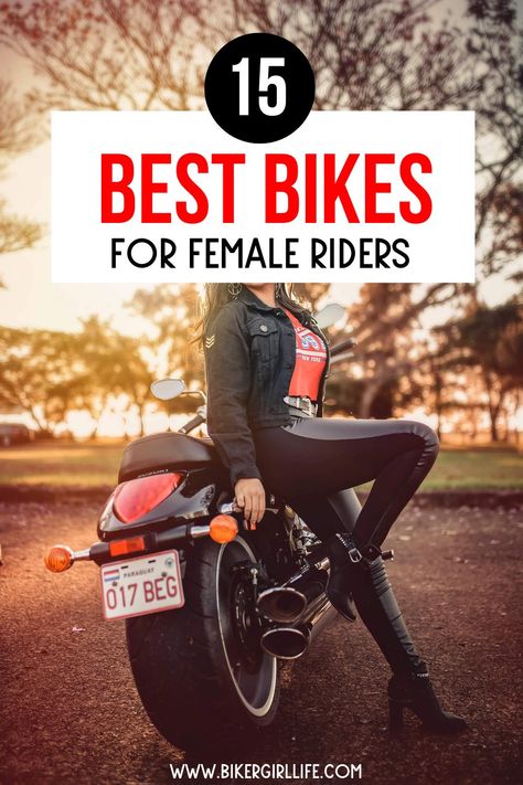 Top 15 best bikes for female riders Motorcycles For Women, Beginner Motorcycle, Female Motorcycle, Women Riding Motorcycles, Indian Motorcycle Scout, Female Motorcycle Riders, Best Motorbike, Biker Babe, Street Motorcycle