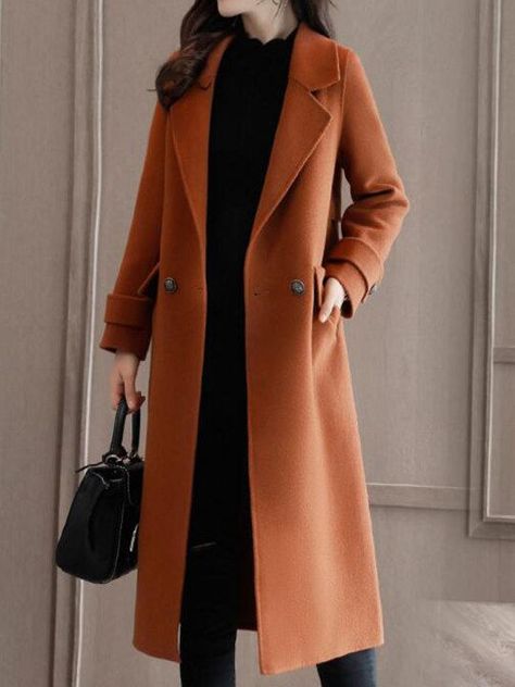 757f843a169cc678064d9530d12a1881desc48045953ri Coats For Women Winter Classy, Coat And Scarf Outfit, Ladies Long Coats, Coats For Women Winter, Long Coats For Women, Winter Coat Outfits, Ways To Wear A Scarf, Scarf Outfit, Long Winter Coats