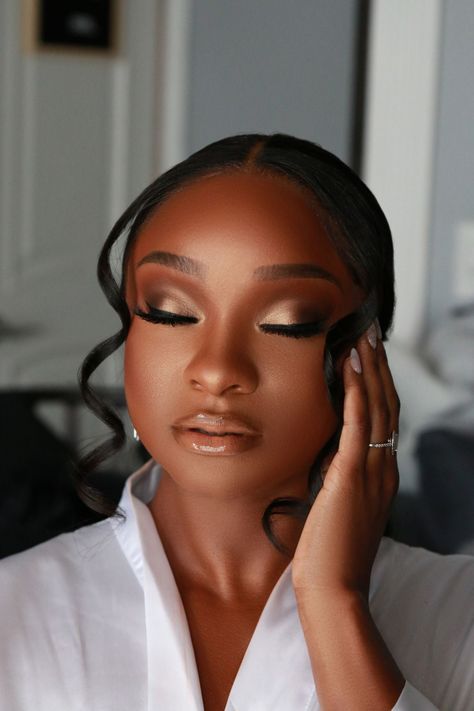 Bridal Makeup | Juicy Looks LLC Black Wedding Makeup, Black Bridal Makeup, Black Brides, Birthday Makeup Looks, Wedding Makeup Bride, Brown Girls Makeup, Natural Glam Makeup, Glam Wedding Makeup, Makeup For Black Skin