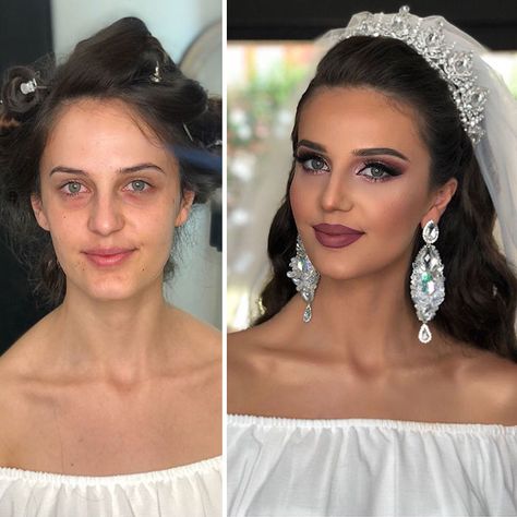 Becoming A Makeup Artist, Wedding Makeup Bride, Festival Make Up, Wedding Hairstyles And Makeup, Makeup Before And After, Power Of Makeup, Braut Make-up, Wedding Makeup Looks, Makijaż Smokey Eye