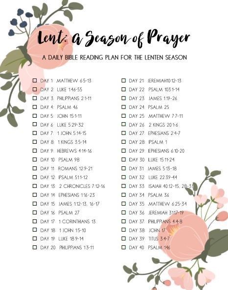 Printable Lent Calendar, 40 Days Bible Reading Plan, Bible Study For Lent, Lent Scripture Writing Plan, 30 Days Bible Reading Plan, Lent Scripture Reading Plan, Lenten Bible Reading Plan, Prayers For Lent Season, 40 Days Of Lent Challenges