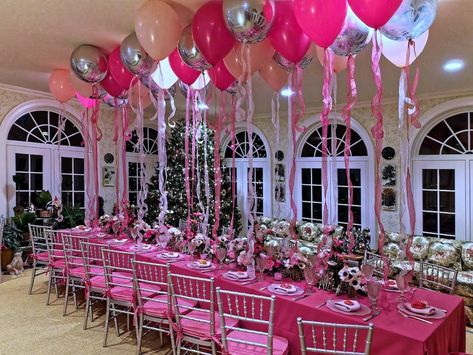 Birthday Party Dress Up Themes, 16th Birthday Party Dress, Party Dress Up Themes, Dress Up Themes, Sweet Sixteen Party Themes, Sweet 16 Party Themes, Sweet 16 Centerpieces, Pink Party Theme, Pink Run