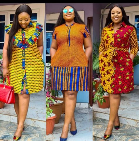 Atampa Styles, Classy African Dresses, Short Gown Style, African Print Styles, African Maternity, Ankara Short, African Attire Dresses, Ankara Short Gown Styles, African Fabric Dress