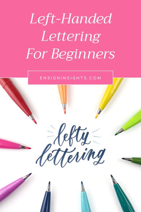 Hand Lettering For Lefties, Left Handed Calligraphy, Left Handed Writing, Basic Hand Lettering, Lettering For Beginners, Hand Lettering For Beginners, Hand Lettering Worksheet, Pretty Handwriting, Learn Hand Lettering