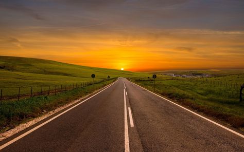 1440x900 Wallpaper road, bending, marking, sunset, sky Nature Road, Sunset Road, Field Wallpaper, Sunset Wallpaper, Sunset Sky, Wallpaper Free Download, Hd Backgrounds, Background Pictures, Backgrounds Desktop